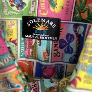 Maus Hoffman Solemare Men's Size L Artistic Resort Style Button Up Shirt Italy